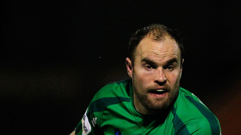 ROCHDALE, ENGLAND - OCTOBER 28:  Liam Finn of Ireland in action during the Rugby League World Cup Group A match between Fiji and Ireland at Spotland Stadiu