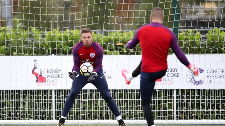 Jack Butland will start for England against Lithuania