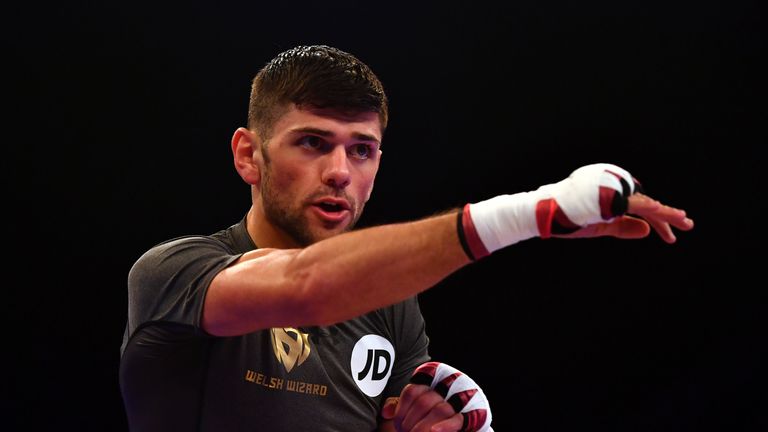 LONDON, ENGLAND - APRIL 26:  Joe Cordina of Great Britain trains during a media workout at the Wembley Arena on April 26, 2017 in London, England. (Photo b