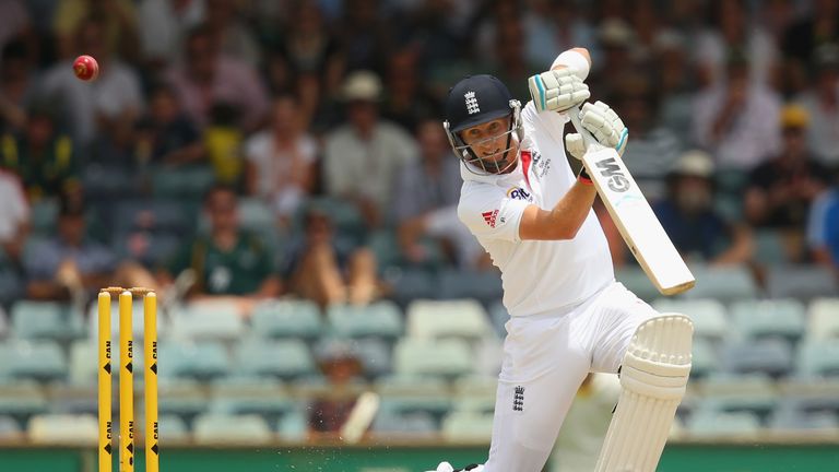 Joe Root of England bats during day four of the Third Ashes Test Match between Australia and England at WACA on December 1