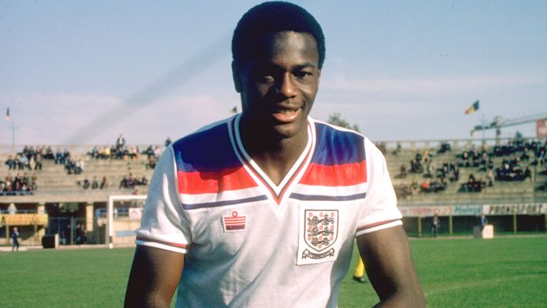 Justin Fashanu of England B before a match against USA B in Manchester, England. England B won the match 1-0. \ 14 October 1980
