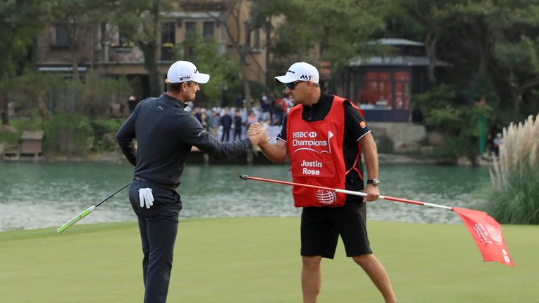 Rose was six shots behind Dustin Johnson at the turn before storming to his second WGC title