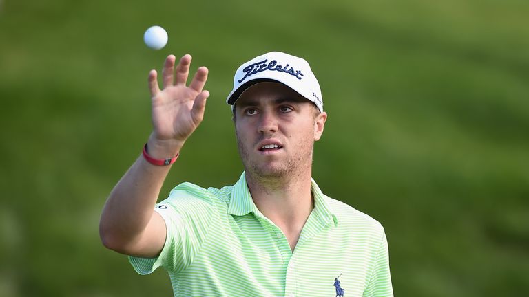 Justin Thomas struggled in the windy conditions