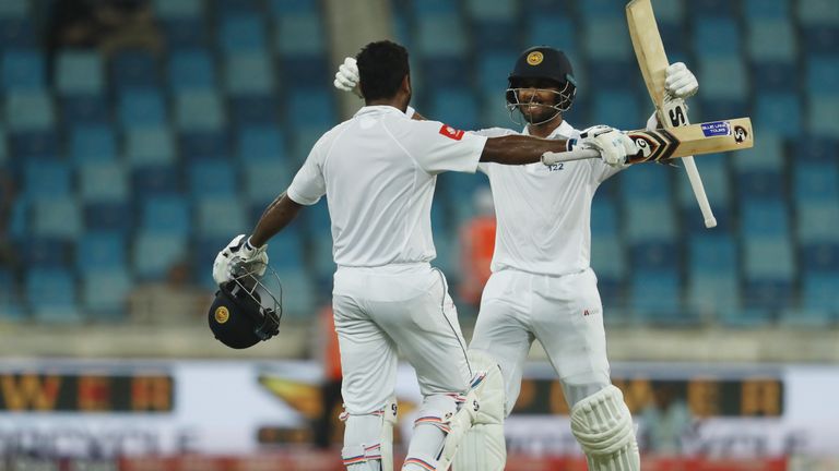 Dimuth Karunaratne was delighted to make a century in Dubai on day one