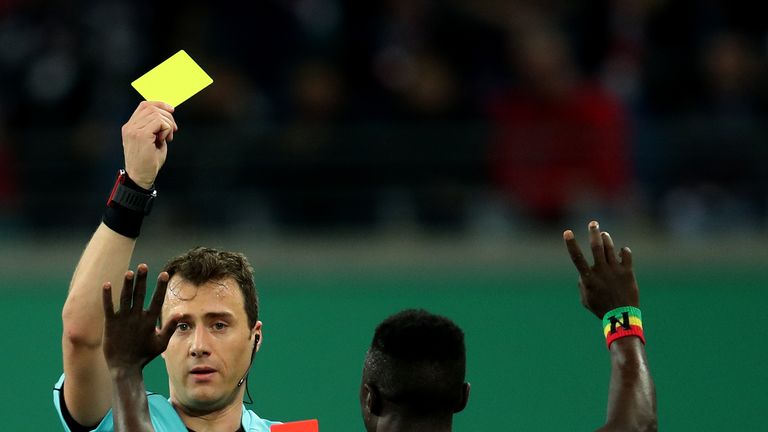 Naby Keita received his third red card in seven games on Wednesday