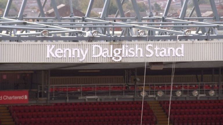 Anfield's Kenny Dalglish Stand to be unveiled ahead of Man Utd clash