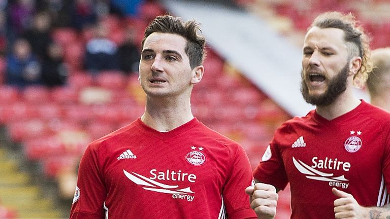 Aberdeen's Kenny McLean celebrates after his equaliser