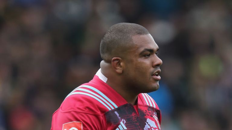 NORTHAMPTON, ENGLAND - SEPTEMBER 30, 2017:  Kyle Sinckler, the Harlequins prop, walks off after the Aviva Premiership match at Northampton Saints.