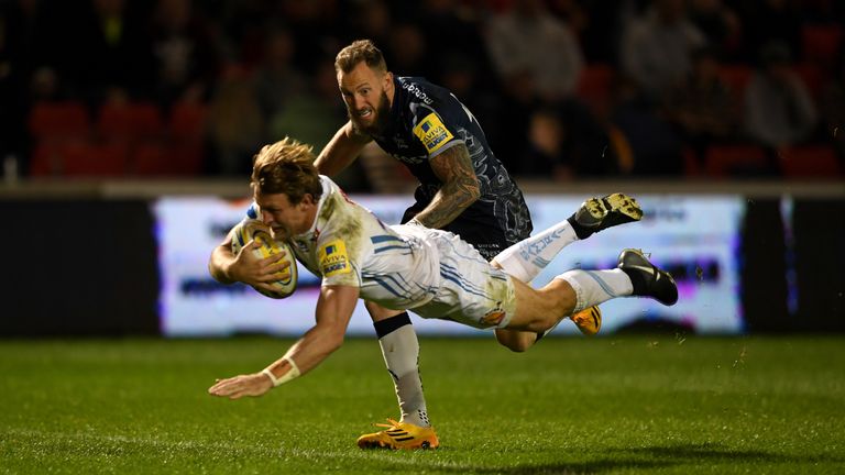 Lachie Turner scored Exeter Chiefs' only try of the night 