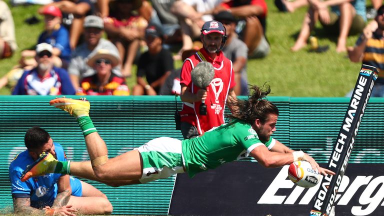 Liam Kay scored two tries for the Wolfhounds