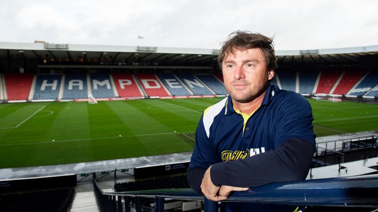 02/10/17 HAMPDEN PARK - GLASGOW; Former Celtic and Slovakia player Lubomir Moravcik previews World Cup 2018 qualifier between Scotland and Slovakia.