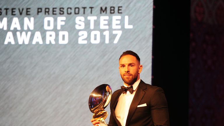 Luke Gale receives The Steve Prescott MBE Man of Steel