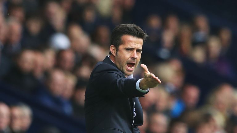WEST BROMWICH, ENGLAND - SEPTEMBER 30:  Marco Silva, Manager of Watford reacts during the Premier League match between West Bromwich Albion and Watford at 