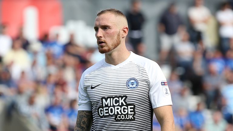 Marcus Maddison of Peterborough United in action during the Sky Bet League One match against Northampton Town