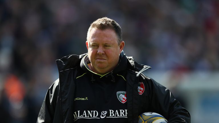 LEICESTER, ENGLAND - APRIL 15:  Matt O'Connor, the Leicester head coach looks on during the Aviva Premiership match between Leicester Tigers and Newcastle 