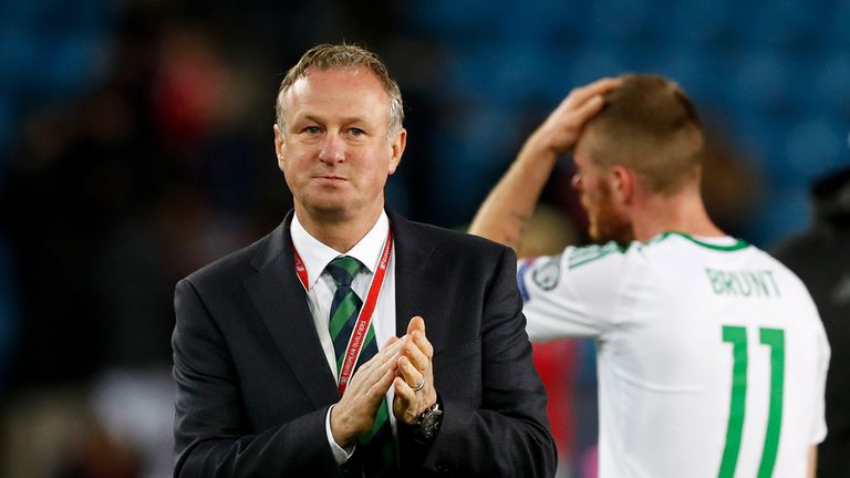 Northern Ireland manager Michael O'Neill after the 2018 FIFA World Cup Qualifying Group C match against Norway