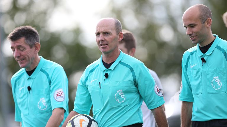 BURTON-UPON-TRENT, ENGLAND - [DATE]: General images during Premier League VAR training at St Georges Park on October 10, 2017 in Burton-upon-Trent, England