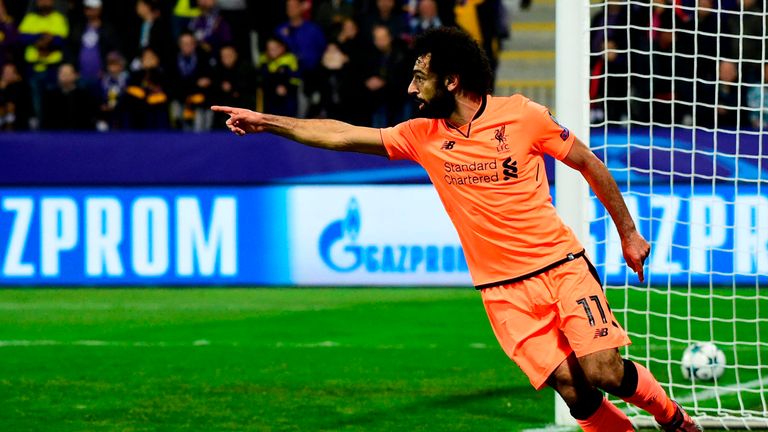 Mohamed Salah struck twice in the first half for Jurgen Klopp's side