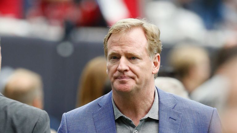 HOUSTON, TX - SEPTEMBER 10:  NFL Commissioner Roger Goodell attends the game between the Jacksonville Jaguars and Houston Texans at NRG Stadium on Septembe