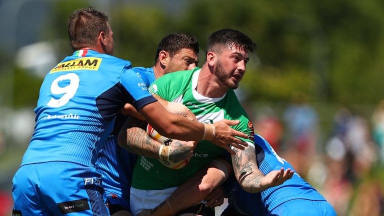 Oliver Roberts featured for the Wolfhounds