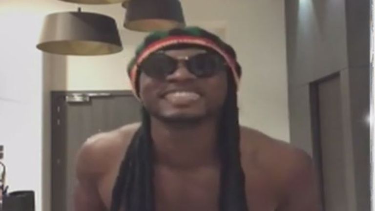 Patrice Evra provides a rendition of Bob Marley classic 'One Love'
