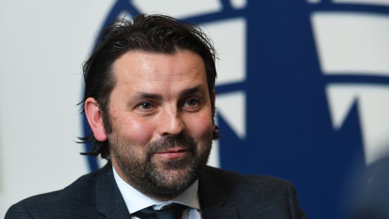 Paul Hartley is unveiled as the new Falkirk manager