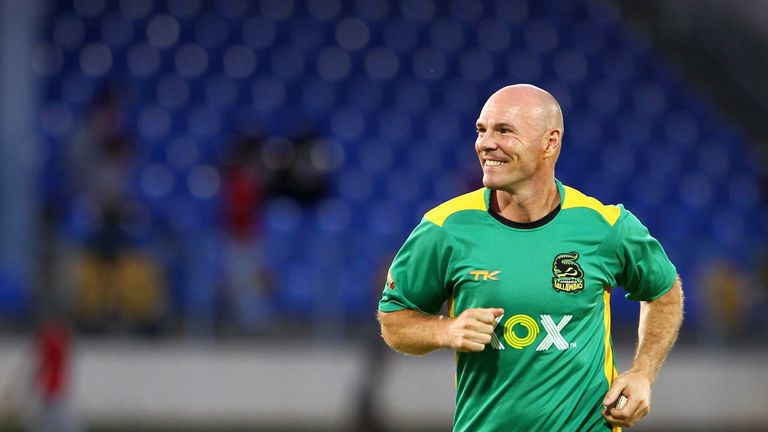 PORT OF SPAIN, TRINIDAD AND TOBAGO - AUGUST 07: Jamaica Tallawahs coach Paul Nixon during the Ninth Match of the Cricket Caribbean Premier League between T