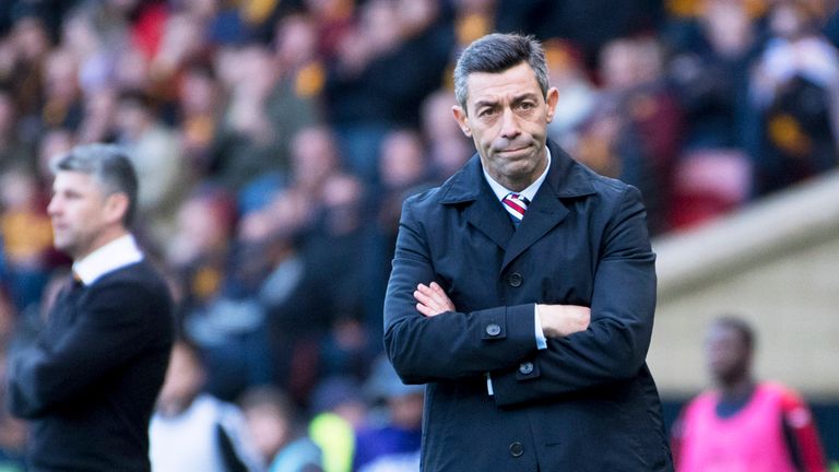 22/10/17 BETFRED CUP SEMI FINAL . HAMPDEN PARK - GLASGOW . RANGERS v MOTHERWELL (0-2). Rangers manager Pedro Caixinha.