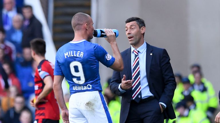 Pedro Caixinha (right) says Kenny Miller is carrying a minor injury
