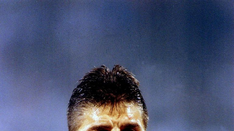 13 OCT 1993:  A PORTRAIT PICTURE OF PHILIPPE ALBERT OF THE BELGIAN SOCCER TEAM AS HE LINES UP BEFORE THEIR WORLD CUP QUALIFYING MATCH AGAINST ROMANIA  Mand