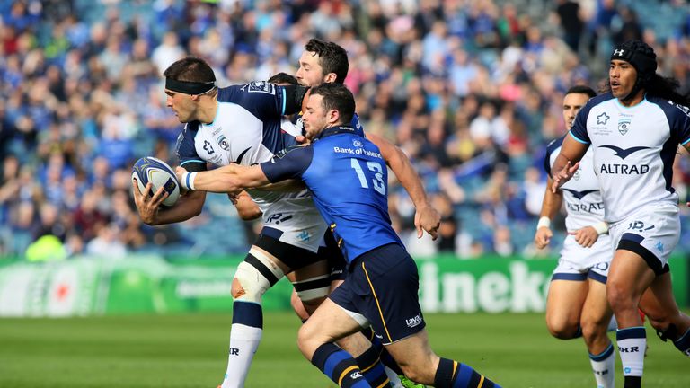 Leinster centre Robbie Henshaw produced a man-of-the-match display in defence and attack 