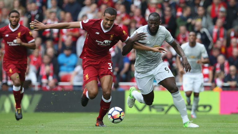 during the Premier League match between Liverpool and Manchester United at Anfield on October 14, 2017 in Liverpool, England.