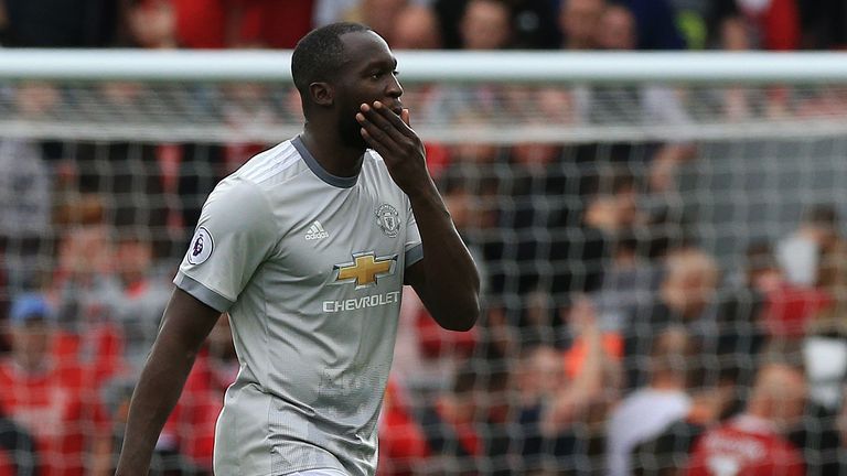Manchester United's Romelu Lukaku after the Premier League match at Anfield, Liverpool.