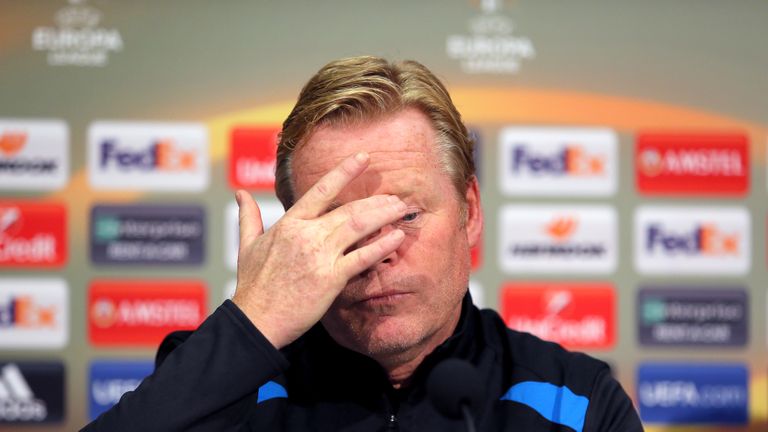 Everton manager Ronald Koeman during the press conference at Finch Farm, Liverpool, 27 September 2017