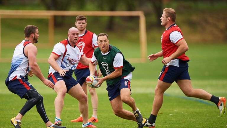 James Roby during an England training session in Perth