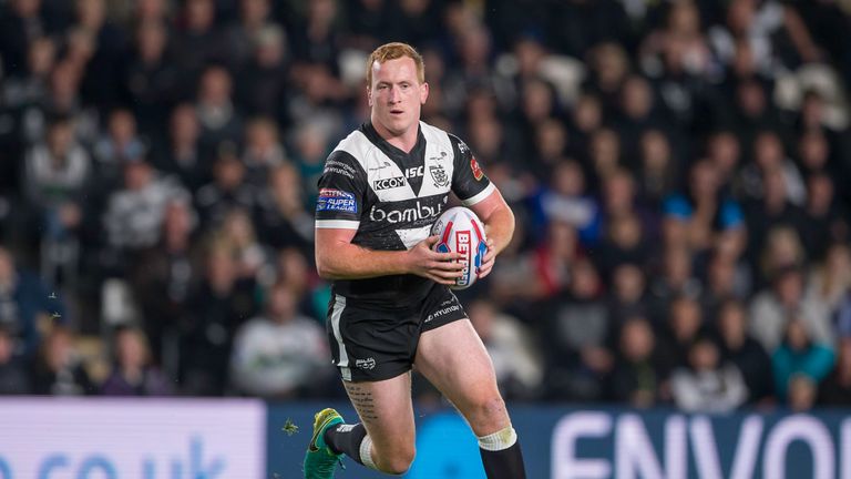 Leigh forward Jordan Thompson, pictured in action for Hull FC in 2017