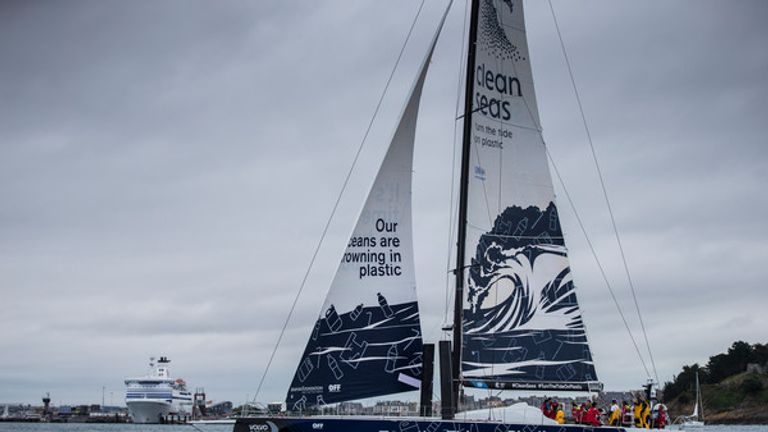 Turn the Tide on Plastic takes part in the Pro Am Race in St. Malo, France. Volvo Ocean Race 2017.