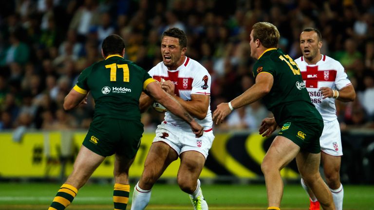 Sam Burgess sustained knee medial ligament in the 35th minute