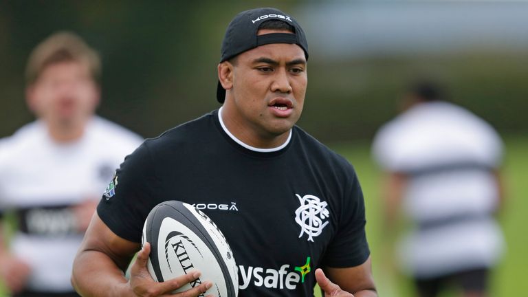 LONDON, ENGLAND - OCTOBER 31: Julian Savea of Barbarians during a training session at Latymer Upper School playing fields on October 31, 2017 in London, En