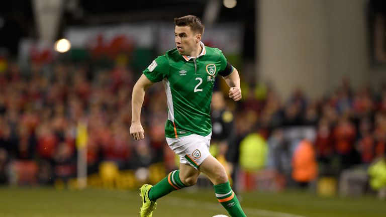 Republic of Ireland player Seamus Coleman in action during the 2018 World Cup Qualifier against Wales in Dublin