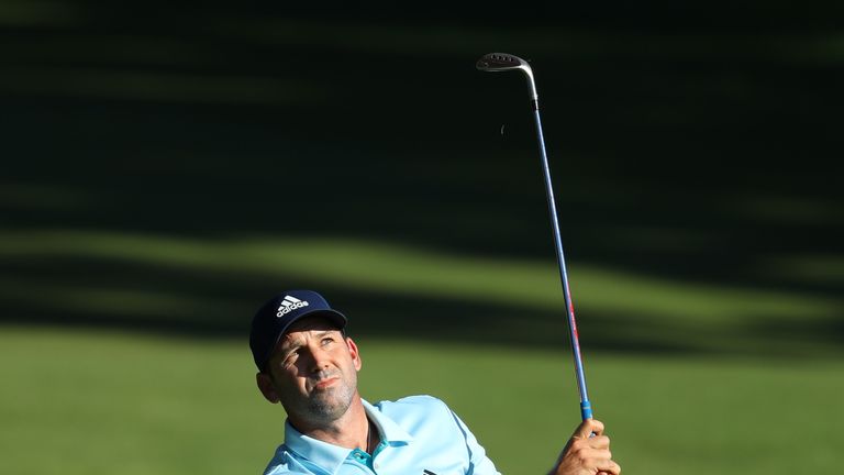 CADIZ, SPAIN - OCTOBER 21:  Sergio Garcia of Spain hits his third shot on the 16th hole during day three of the Andalucia Valderrama Masters at Real Club V