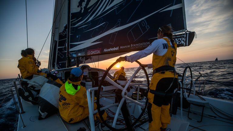 Leg 01, Alicante to Lisbon on board Turn the Tide on Plastic. Volvo Ocean Race. 22 October, 2017