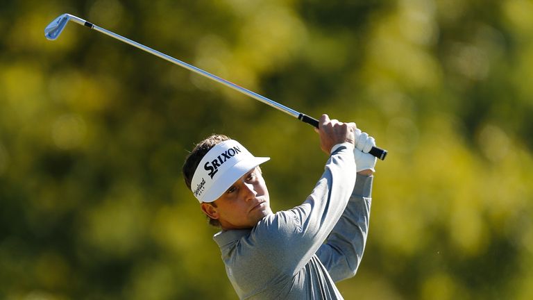 JACKSON, MS - OCTOBER 29:  Smylie Kaufman plays his shot from the fourth tee during the Final Round of the Sanderson Farms Championship at the Country Club