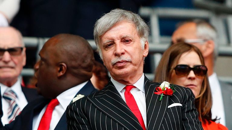 Arsenal's US owner Stan Kroenke waits for kick off in the FA Cup final between Arsenal and Chelsea on May 27, 2017