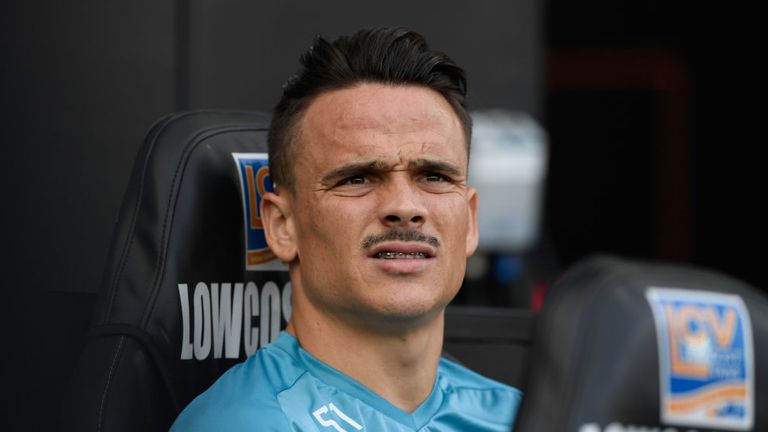 SWANSEA, WALES - SEPTEMBER 23:  Roque Mesa of Swansea during the Premier League match between Swansea City and Watford at Liberty Stadium on September 23, 