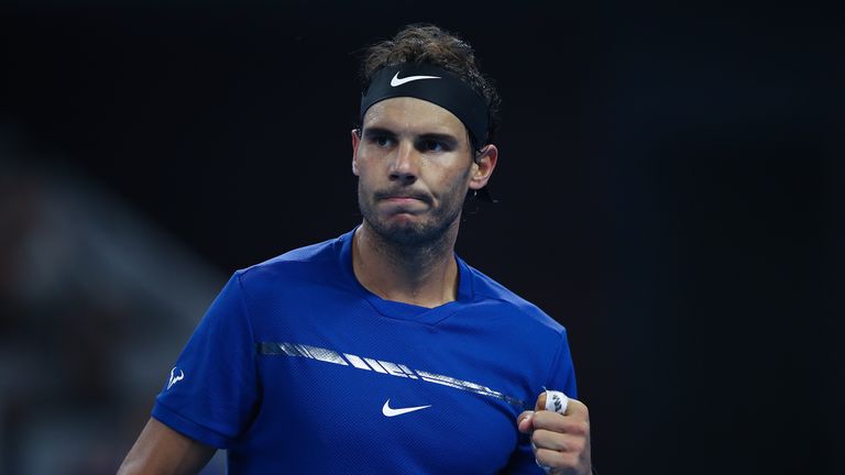 Rafael Nadal of Spain looks on after winning the Men's Singles final against Nick Kyrgios of Australia