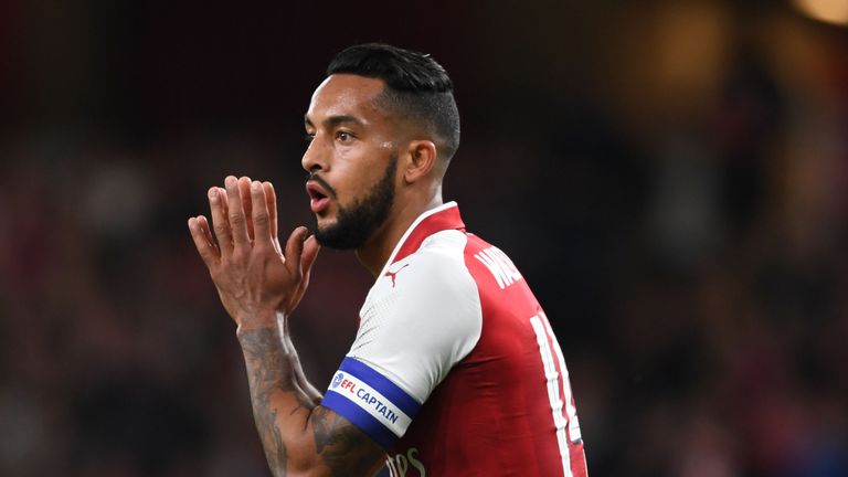 Theo Walcott in action for Arsenal against Norwich in the fourth round of the Carabao Cup at the Emirates Stadium
