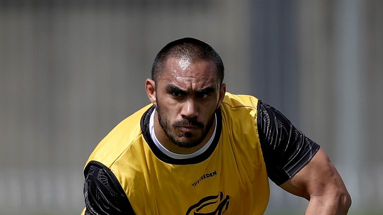 New Zealand's Thomas Leuluai in training