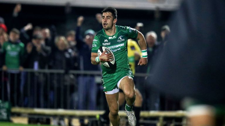 Tiernan O'Halloran scored Connacht Rugby's first try