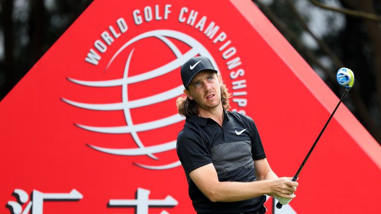 SHANGHAI, CHINA - OCTOBER 28:  Tommy Fleetwood of England plays his shot from the third tee during the third round of the WGC - HSBC Champions at Sheshan I